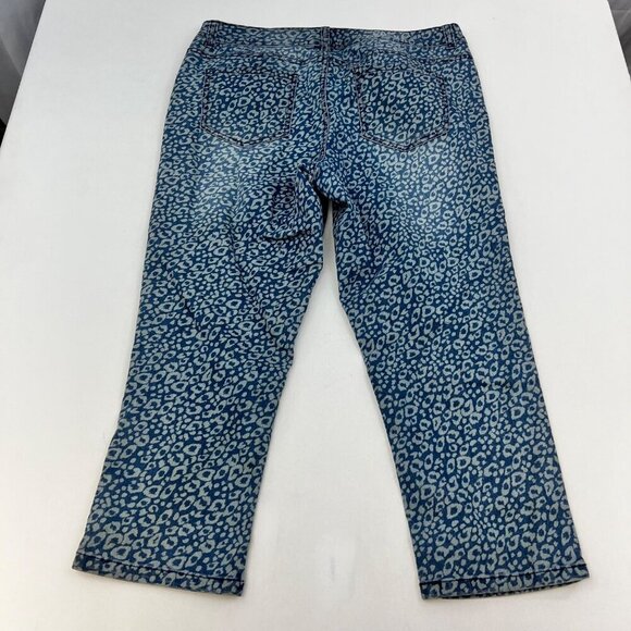 Style & Co Women’s Cheetah Print Cropped Jeans Blue/Gray Size 12 Petite - Picture 7 of 9